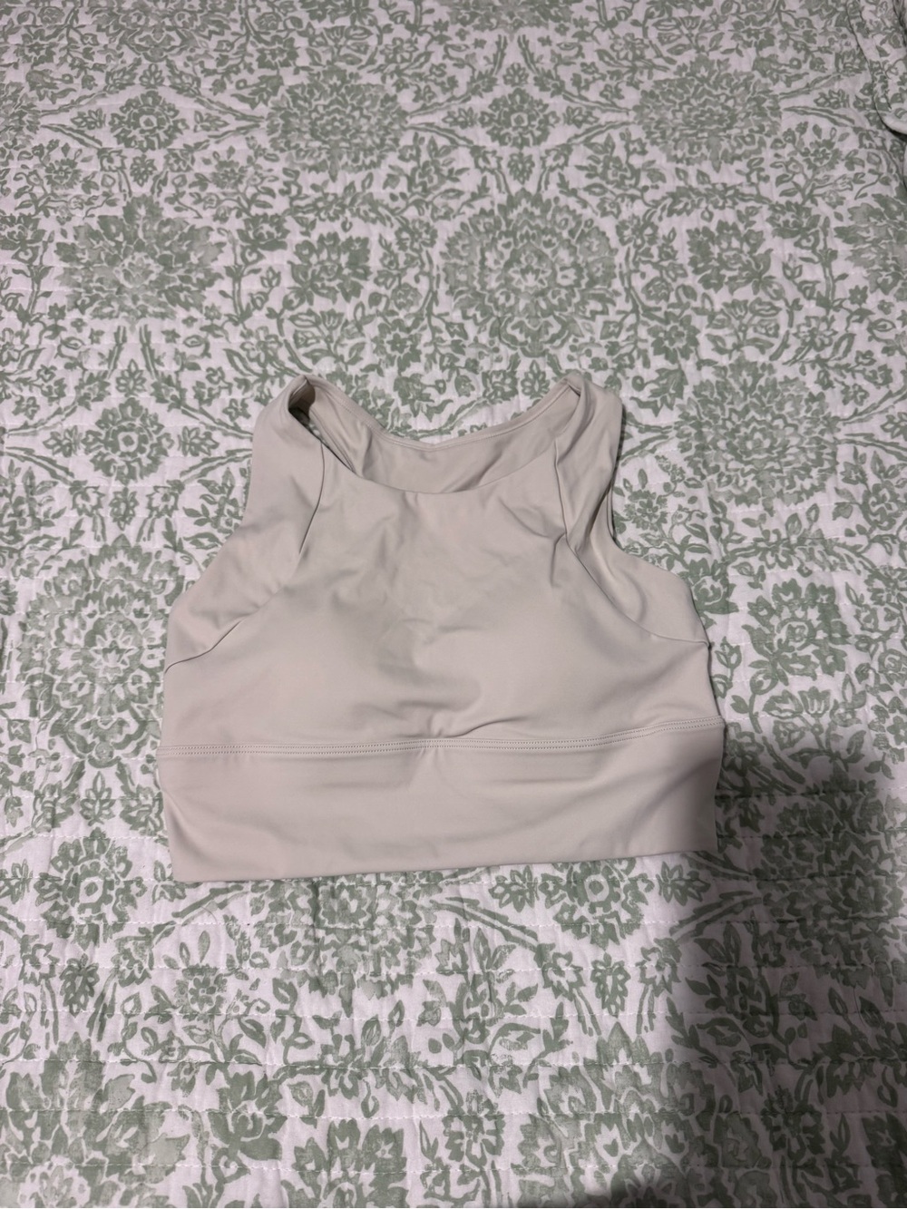 Women’s High-Neck Sports Bra - Cream